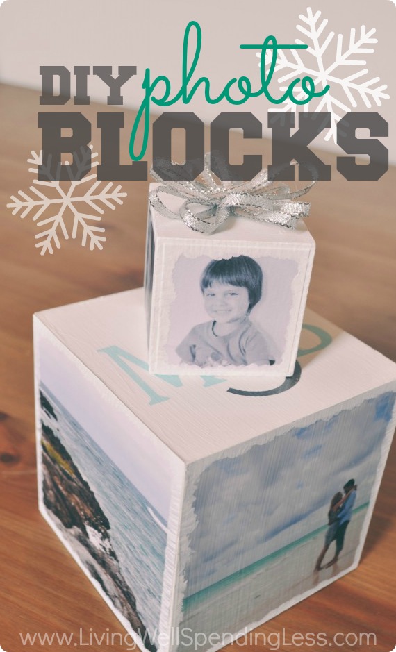 A DIY Photo Block makes the perfect handmade holiday gift for friends or family.