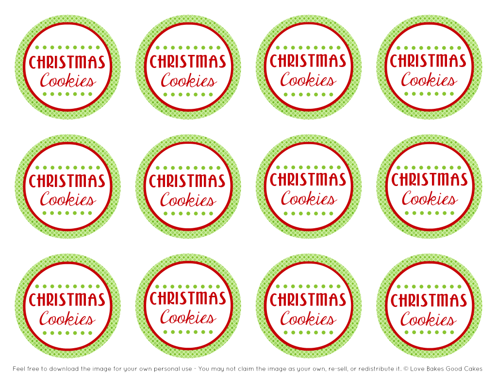 Printable Christmas Labels For Homemade Baking Free