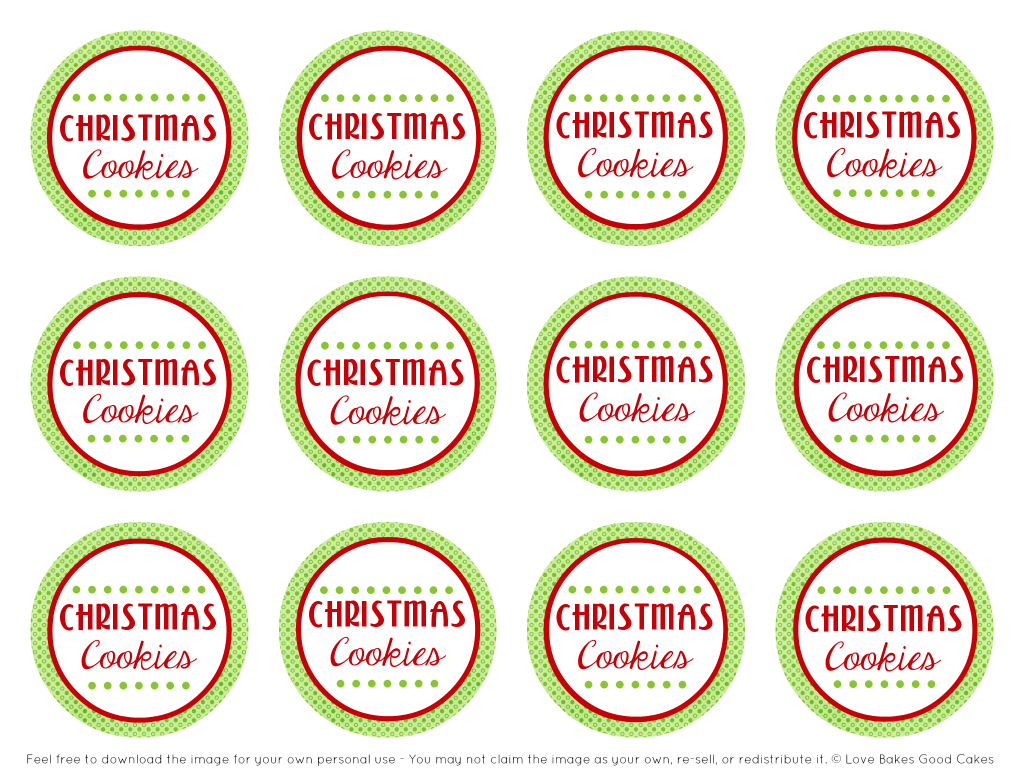 Free printable cookie jar stickers