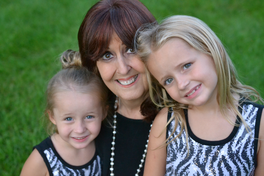 My daughters with their aunt Linda. 