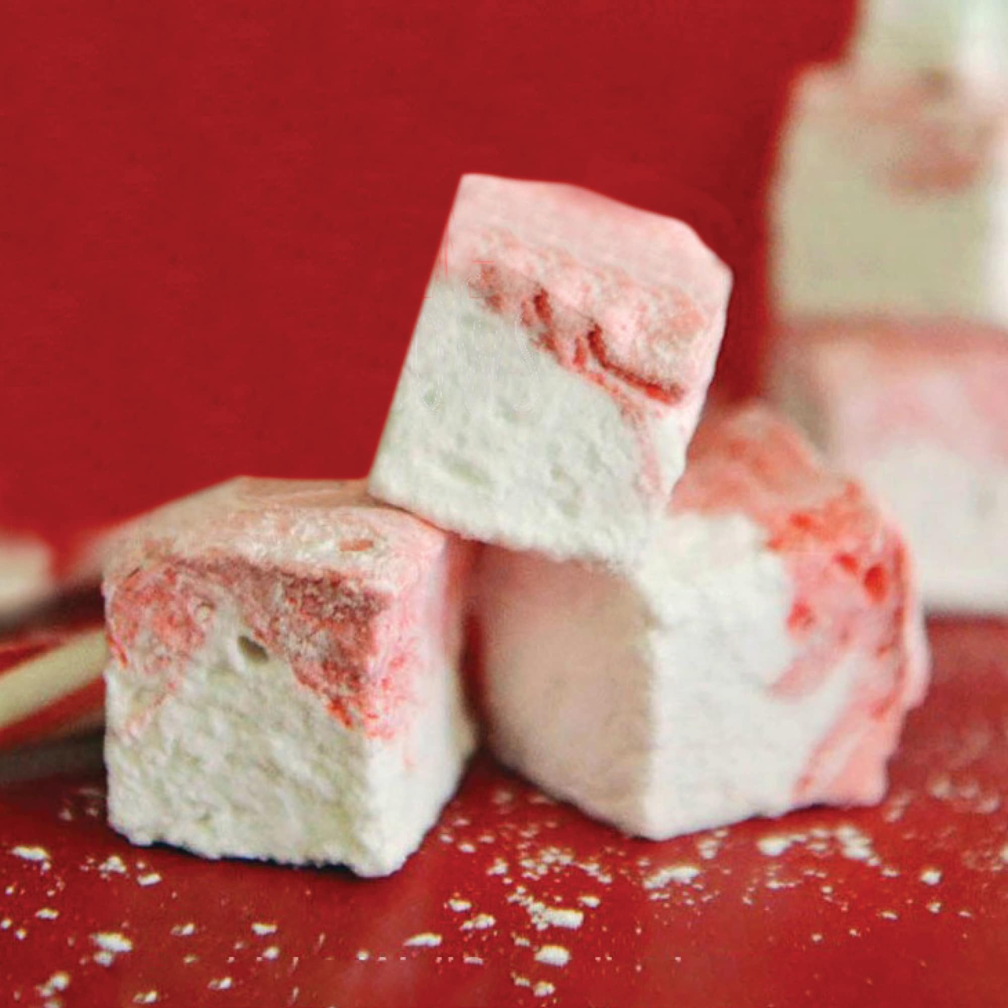 These homemade peppermint marshmallows are a fun twist on the ordinary marshmallow. The perfect addition to a cup of hot chocolate.