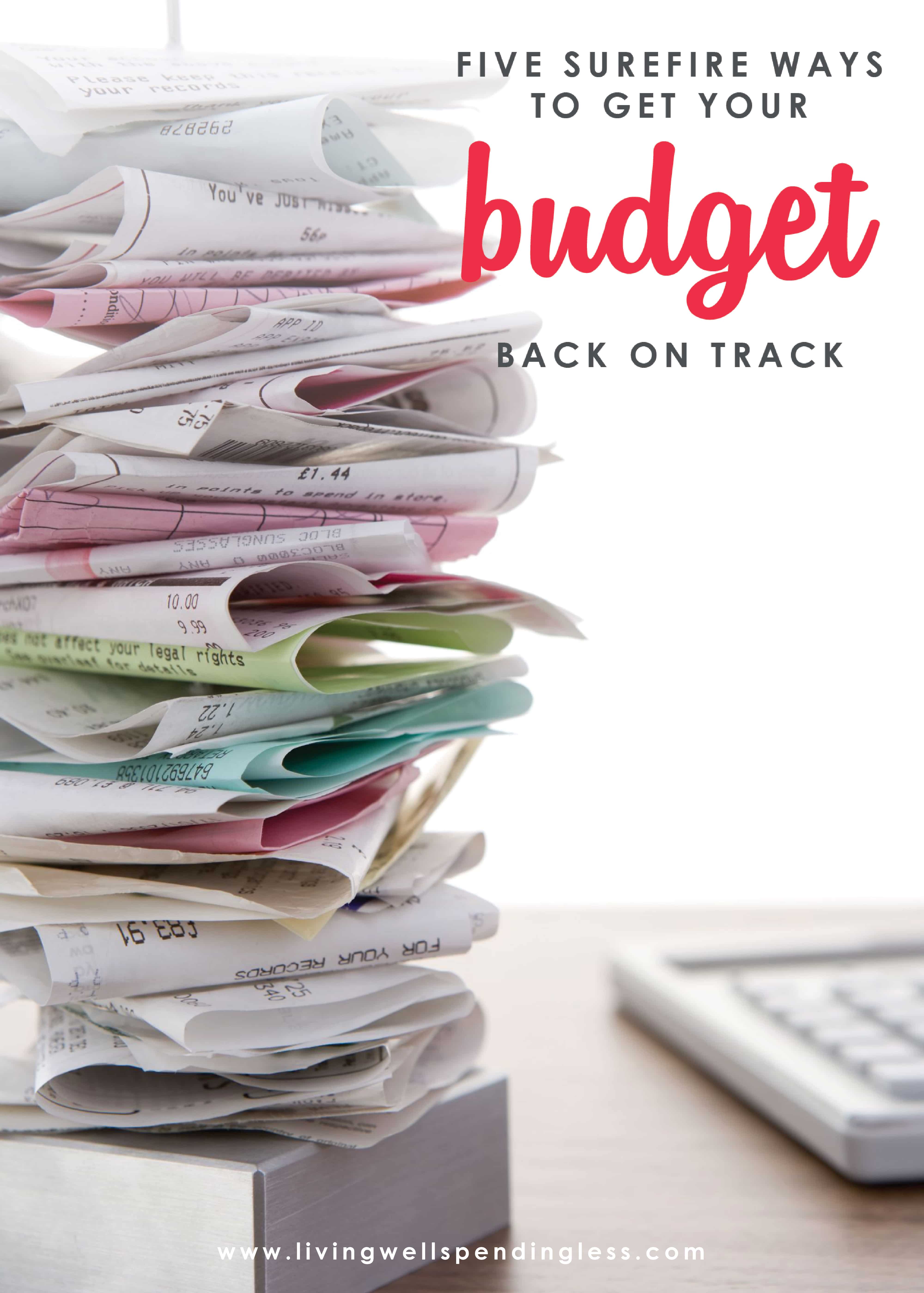 Spend too much over the holidays? It's not too late to turn things around! Don't miss these 5 surefire ways to get your budget right back on track for the New Year!