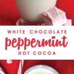 This Homemade White Peppermint Hot Chocolate is a favorite in our home and a must have around the holidays!