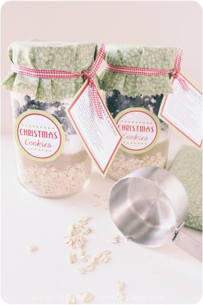 Add instruction tags to the jars with ribbons for a decorative touch