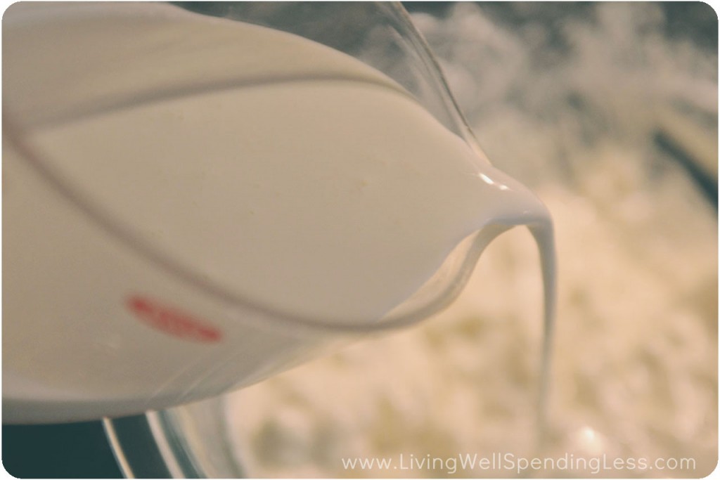 Slowly add milk and whisk frequently until heated through. 