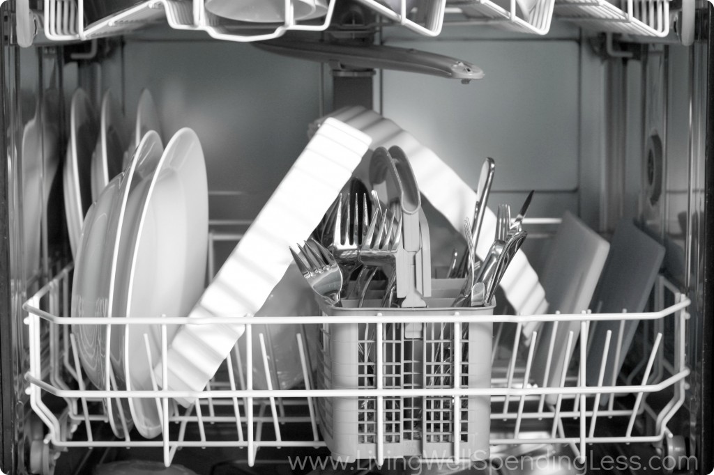 When you fill your dishwasher properly there's no need to pre-rinse. 