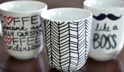 Easy DIY Painted Coffee Mugs (Dishwasher Safe Too!)