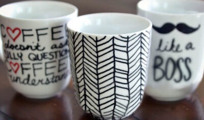 DIY Sharpie Painted Mugs - That Won't Wash Away!