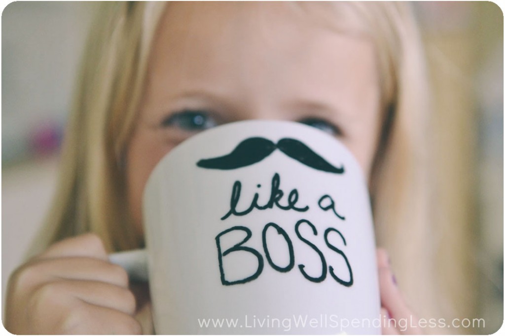 This "Like a Boss" Sharpie mug was so easy to make and is the perfect gift. 