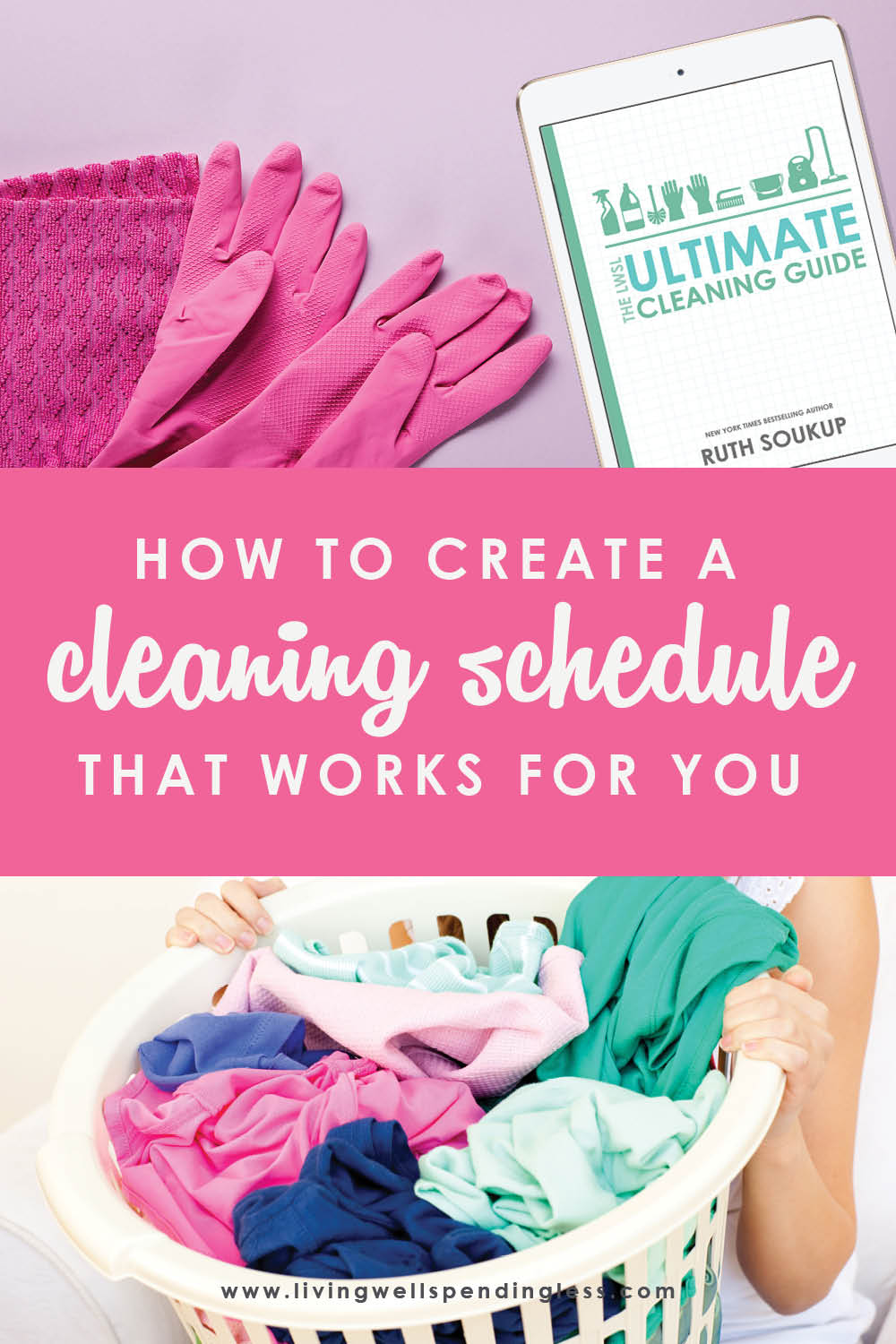 Want a clean house but have no idea where to begin? Believe it or not, a cleaning schedule can actually make keeping your house clean a whole lot easier! In just 3 easy steps, this super practical post will show you exactly how to create a personalized cleaning plan that will work for your own home. FREE DOWNLOADS included making it that much easier for you! #cleaningschedule #cleanhome #housecleaning #timemanagement #cleaning #cleaningplan #freeprintables #cleaningworksheets #cleaningchecklist