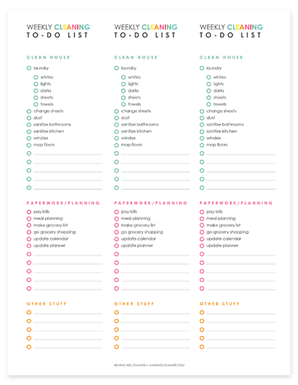 Gym Cleaning Schedule Chart