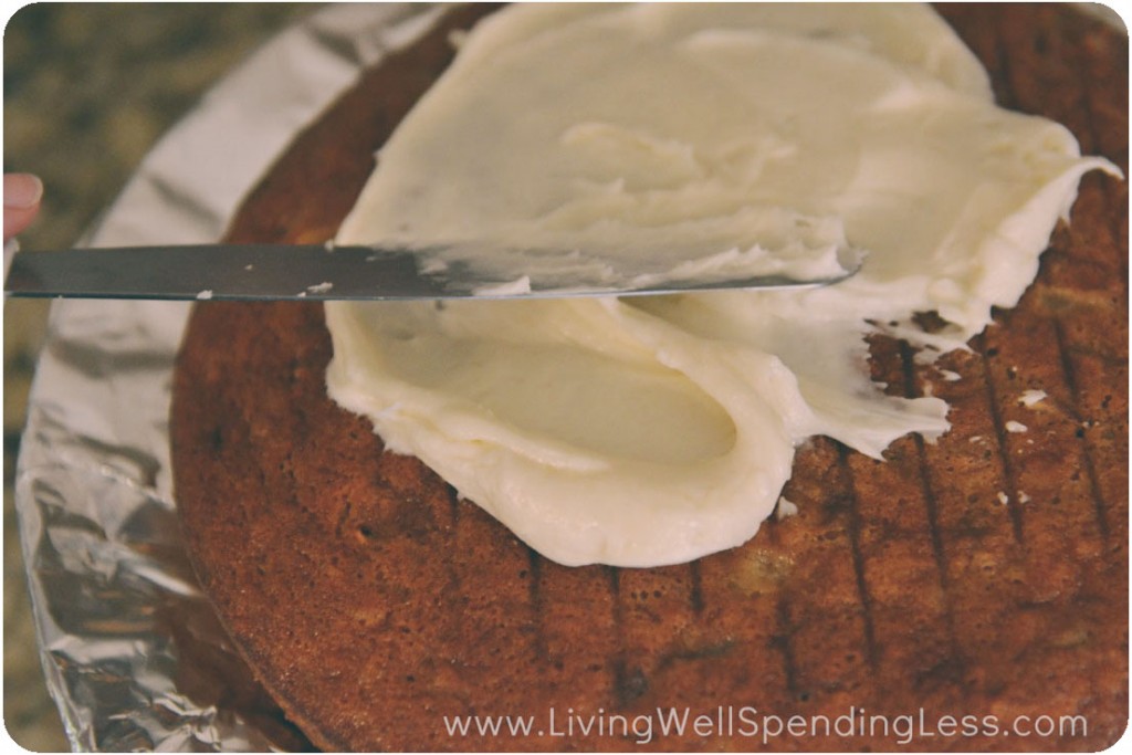 Ice the hummingbird cake with cream cheese icing. 