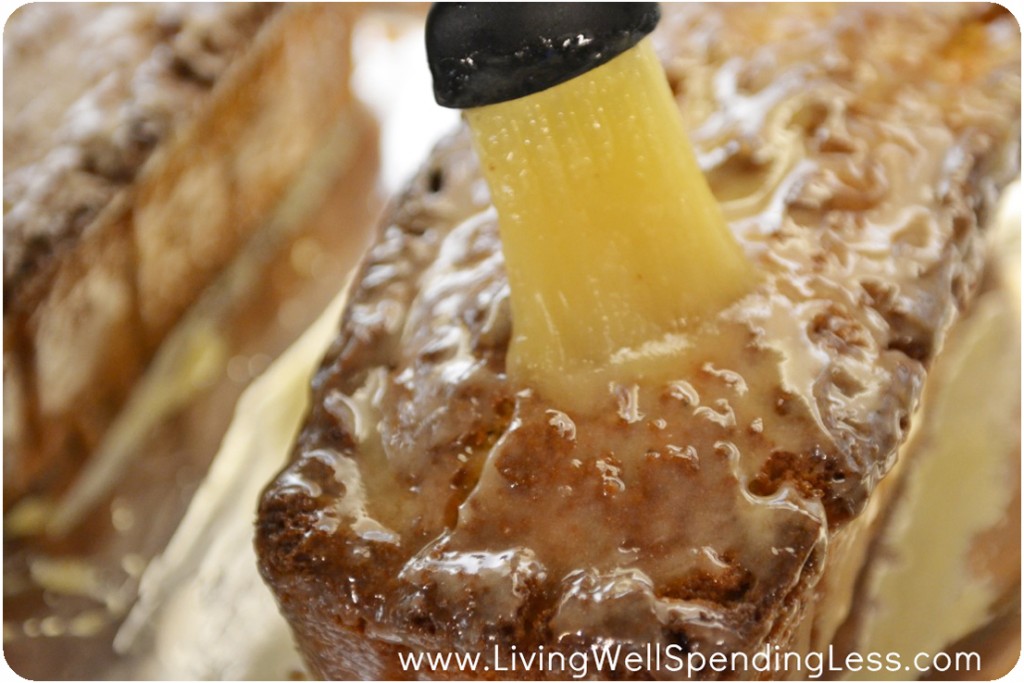 Brush over cooled loaves with orange glaze. 