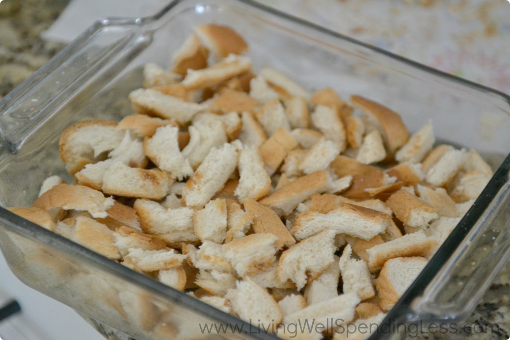 Dry your leftover crusts in a glass baking dish, to use for breadcrumbs or stuffing. 