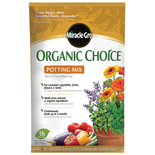 Miracle-Gro organic choice potting mix is the perfect soil for Container Gardening for beginners. 