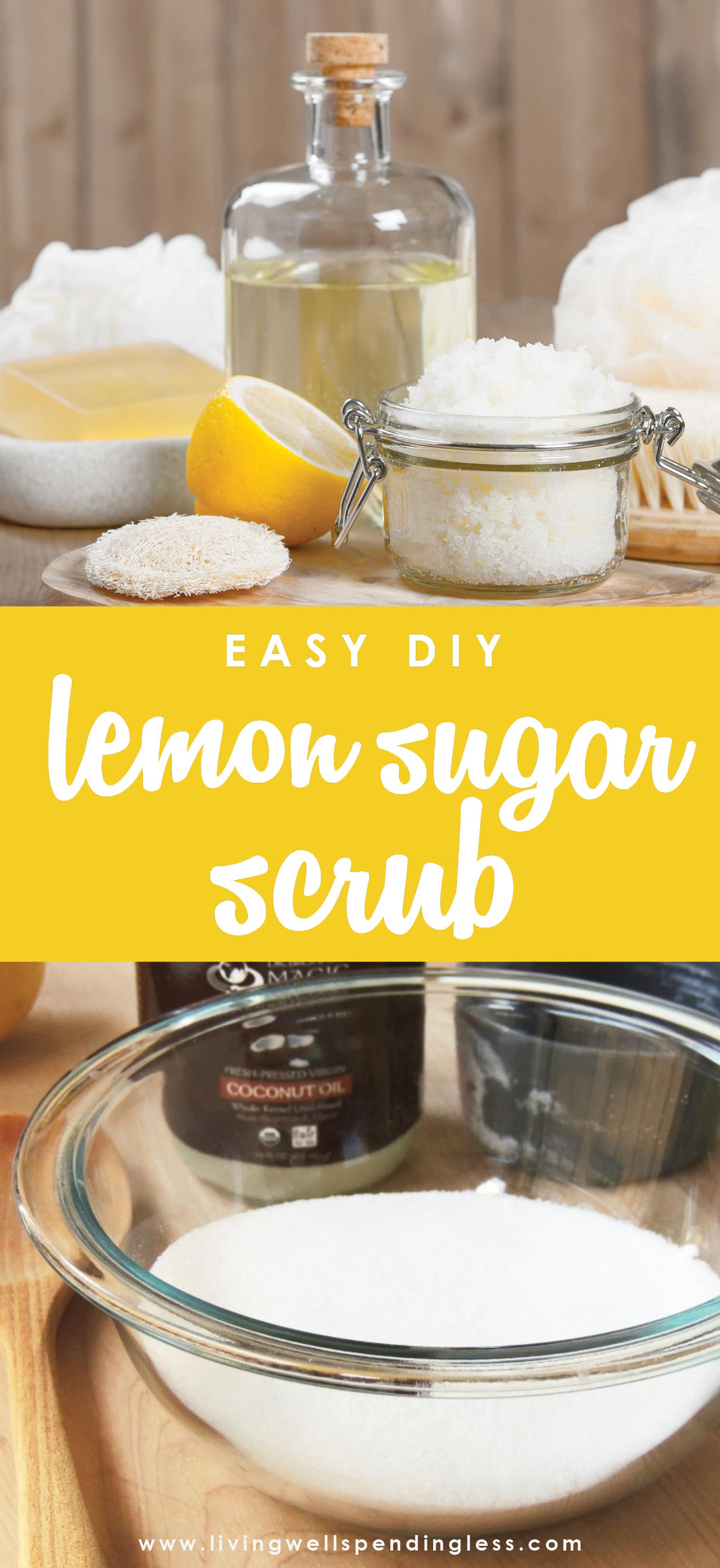 Easy DIY Lemon Sugar Scrub Homemade Sugar Scrub Recipe
