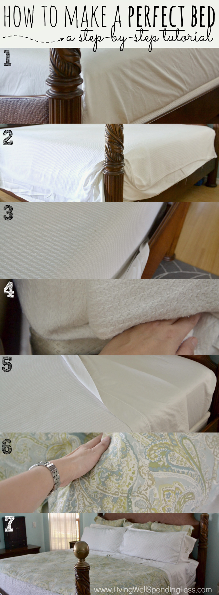 This step by step tutorial will teach you how to make the perfect bed. 