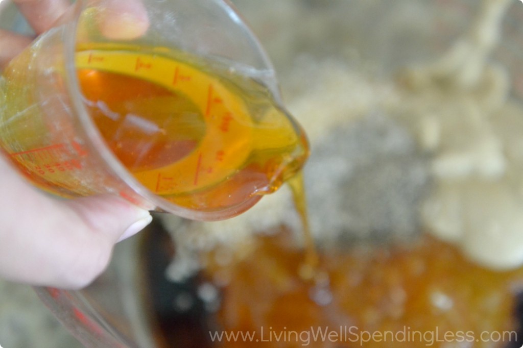 Pour the syrup into the marmalade marinade for your orange glazed pork chops.
