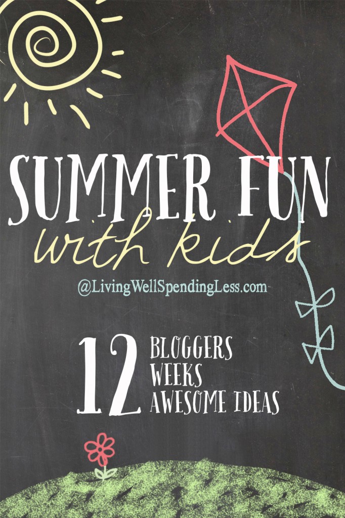 Feeling overwhelmed by the idea of keeping your kids entertained for the next 3 months? This awesome series at LivingWellSpendingLess.com features 12 super fun, practical, and EASY summer projects, plus an awesome giveaway to go along with each one. It is the perfect way to keep your kids busy all summer long!