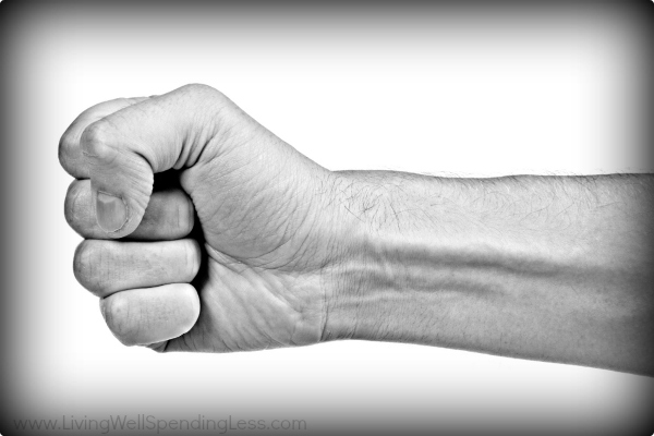 A fist displays confidence and strength. 