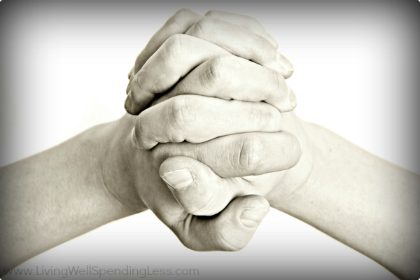 Folding your hands to say a prayer will help improve self doubt. 