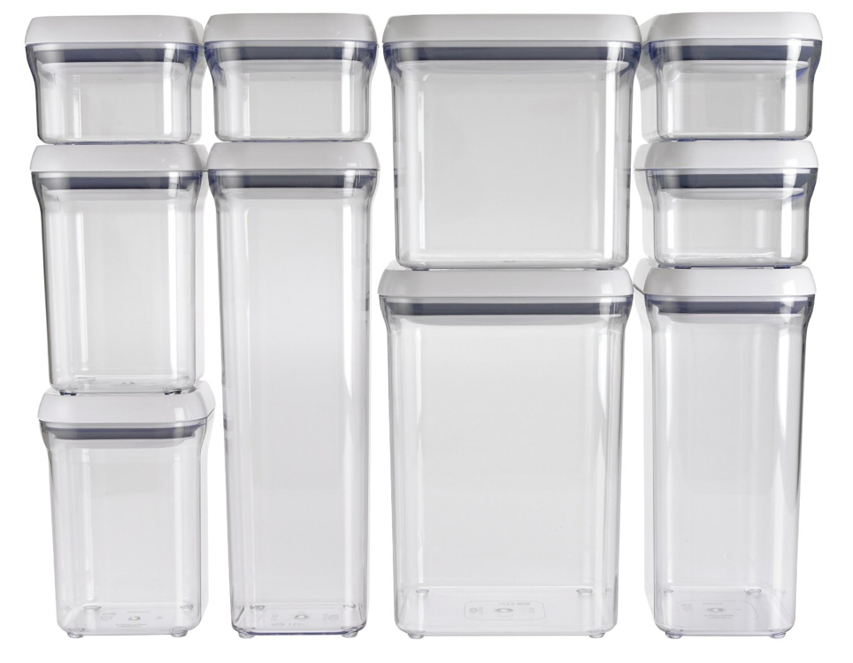 Pop top storage containers