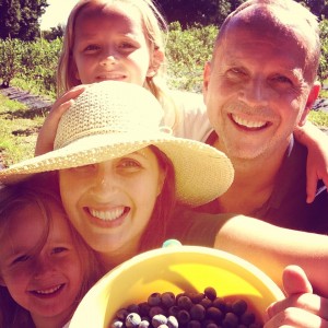 Picking blueberries with the family is seriously fun!