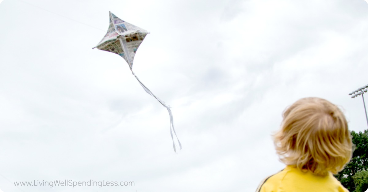 Flying a DIY Newspaper Kite 