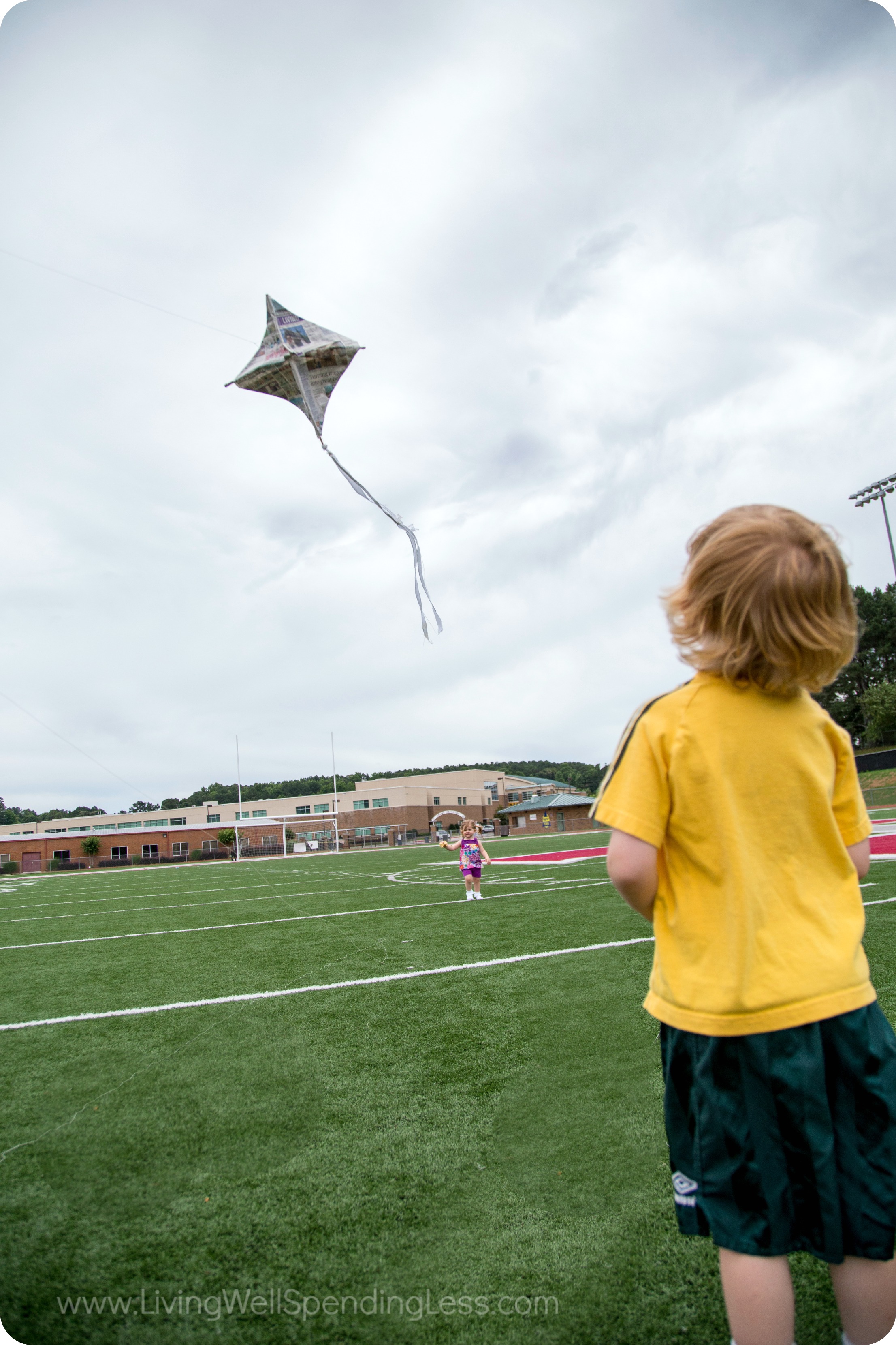 DIY Newspaper Kite Success