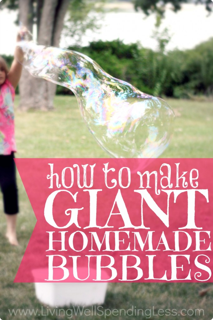 How to make giant homemade bubbles. 