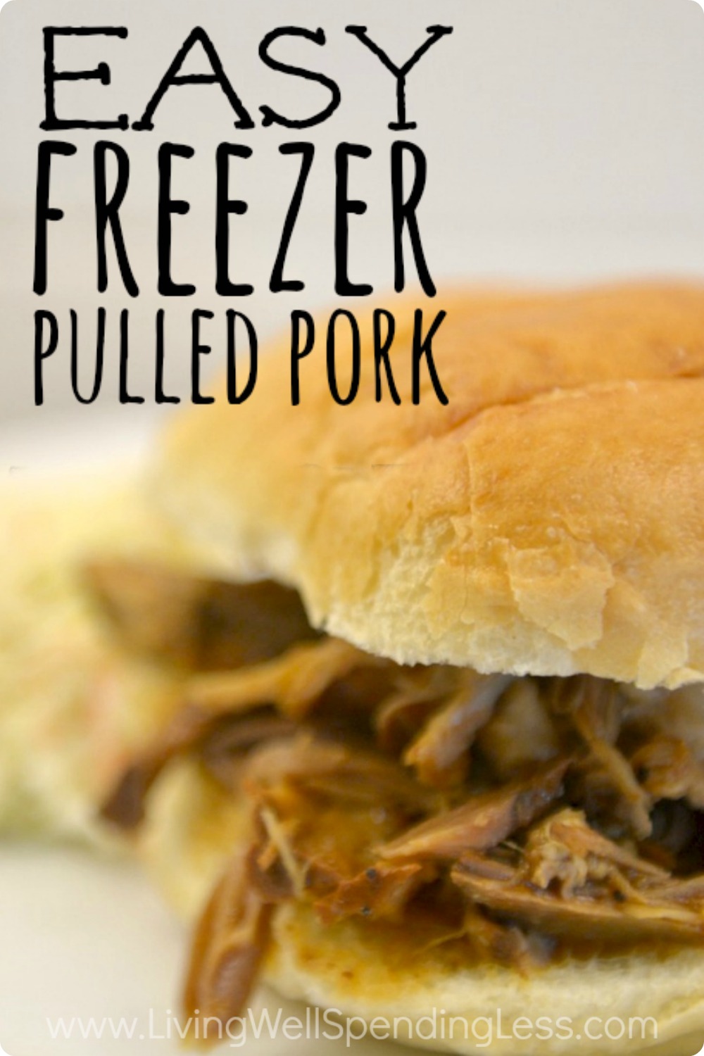 Easy Freezer Pulled Pork | Easy Slow-Cooker Freezer Meals | Freezer Cooking | Dinner Recipes | Freeze + Dump Slow Cooker Meals | Slow Cooker Pulled Pork