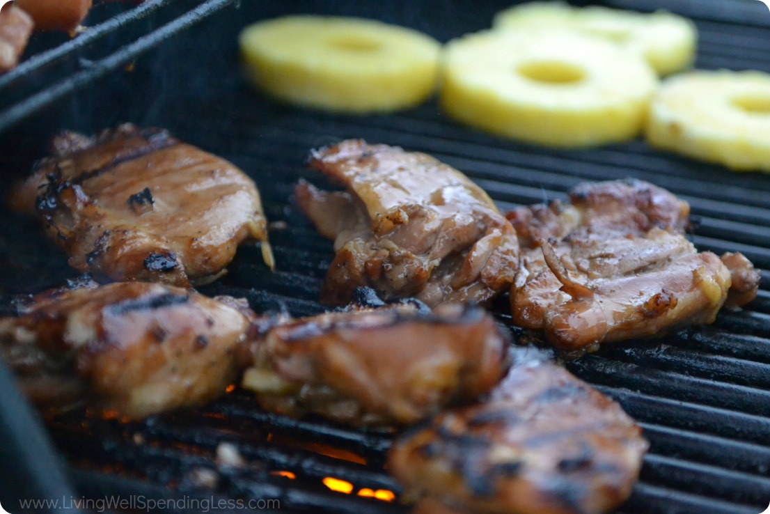 These juicy, tropical chicken thighs will be a summer barbecue favorite for your grill.