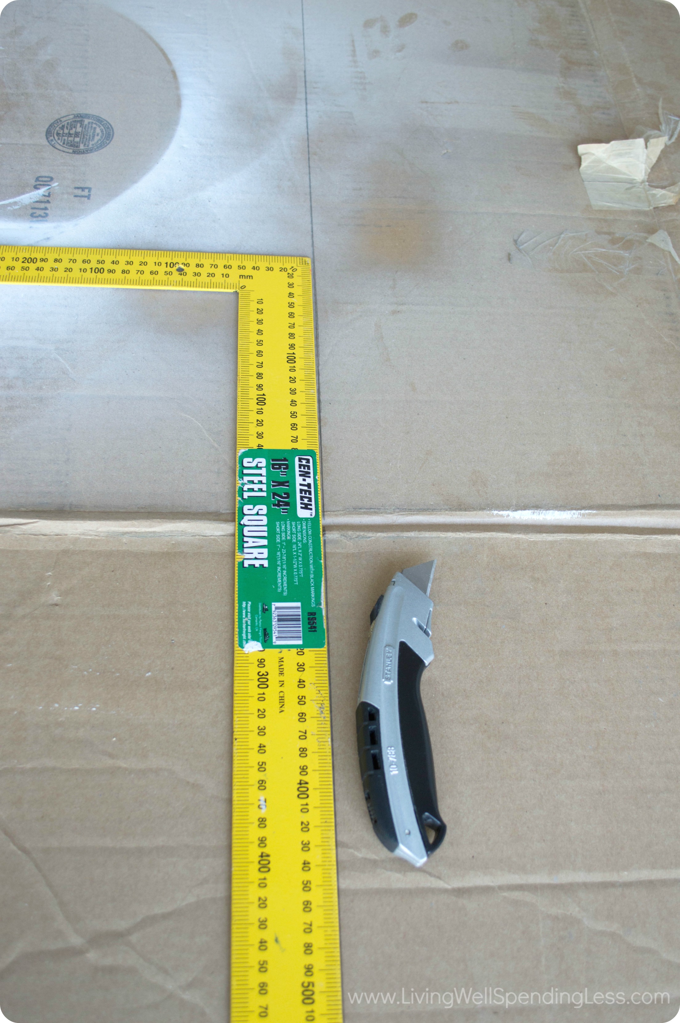 Measure and cut a piece of cardboard