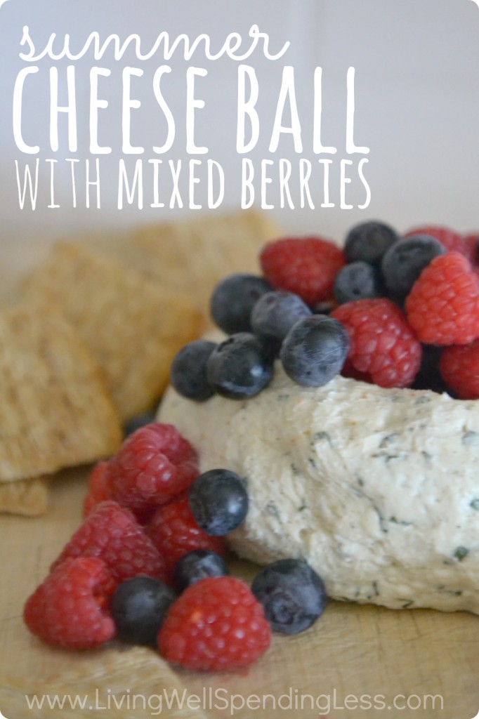 Summer Cheese Ball with Mixed Berries 