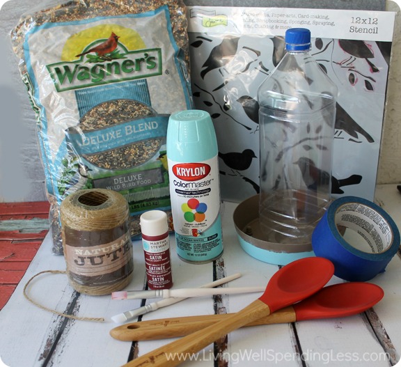 Items needed for the easy DIY Bird Feeder!