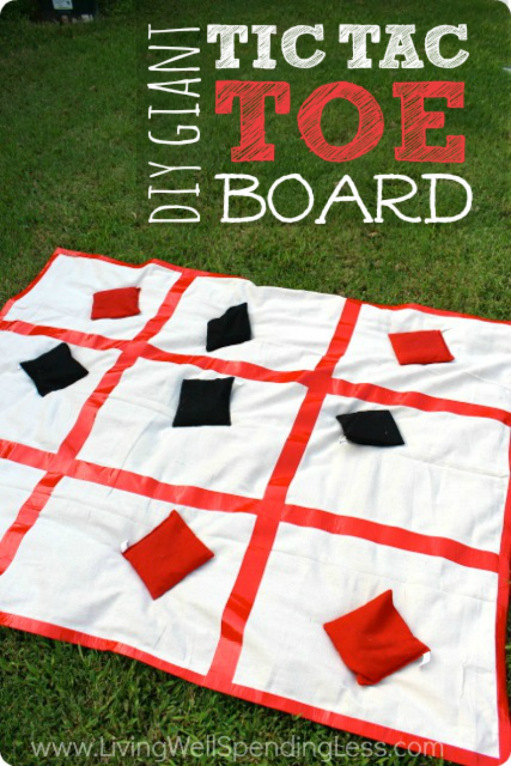 Giant Diy Tic Tac Toe Board Living Well Spending Less Giant Diy Tic Tac Toe Board