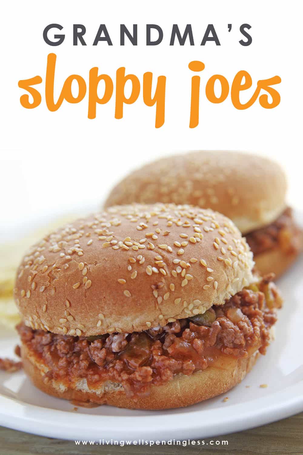 Need a new family favorite meal? This delicious recipe is straight out of my Grandmother's recipe box. Full of flavor, it whips up in minutes to serve a crowd and is freezer friendly too! It can also be made vegetarian, check it out! #vegetarian #easyrecipe #freezermeals #sloppyjoes