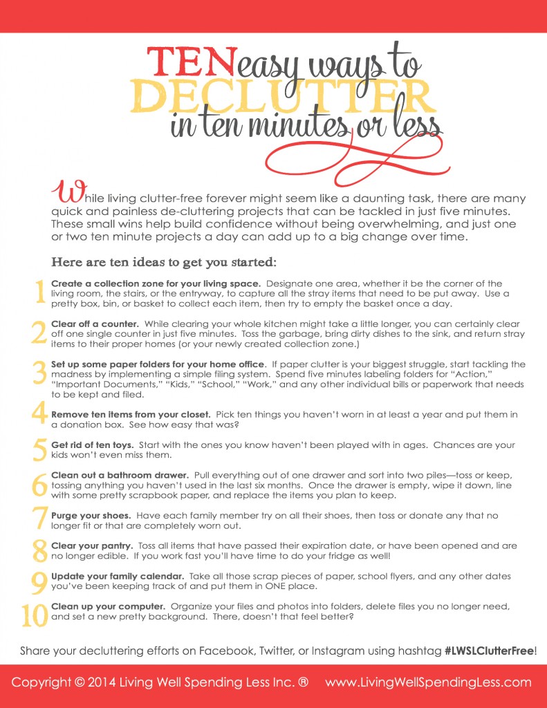 best way to declutter in a day