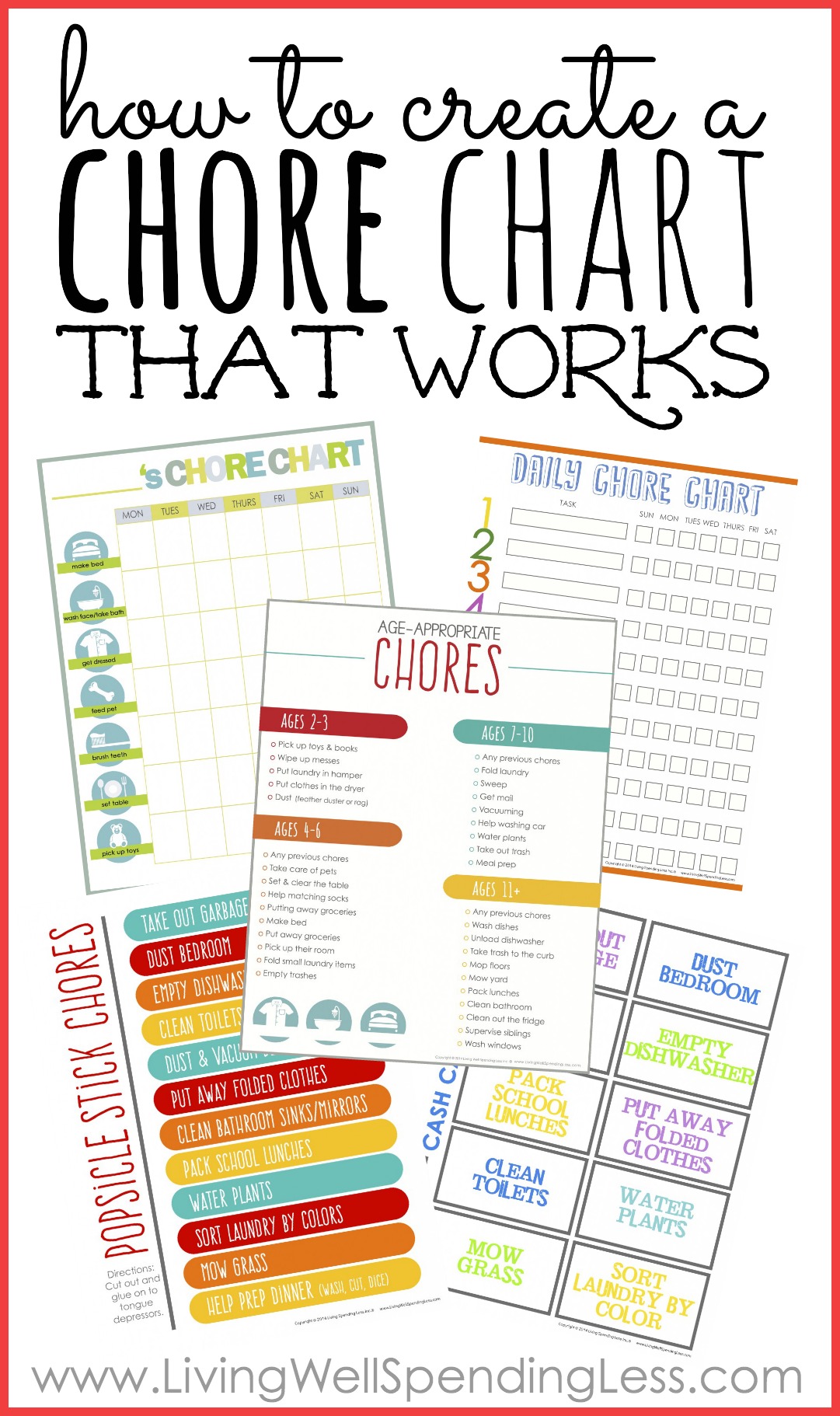 How to create a chore chart vertical 3 living well spending less 