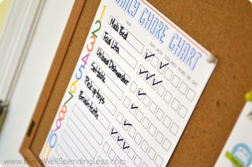 Diy Chore Chart Poster Board