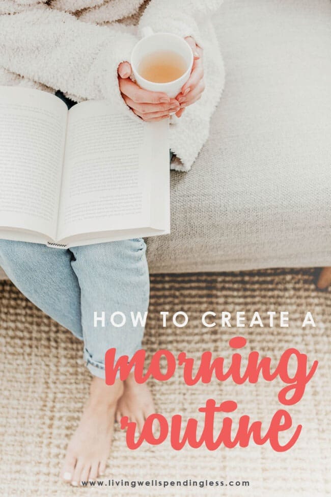 Do you ever wish your mornings ran more smoothly, or better yet, on autopilot? If you ever struggle with getting yourself or your family out the door, you will not want to miss these 6 simple steps for creating a morning routine that truly works. FREE PRINTABLES are included to help you make the most of your morning!