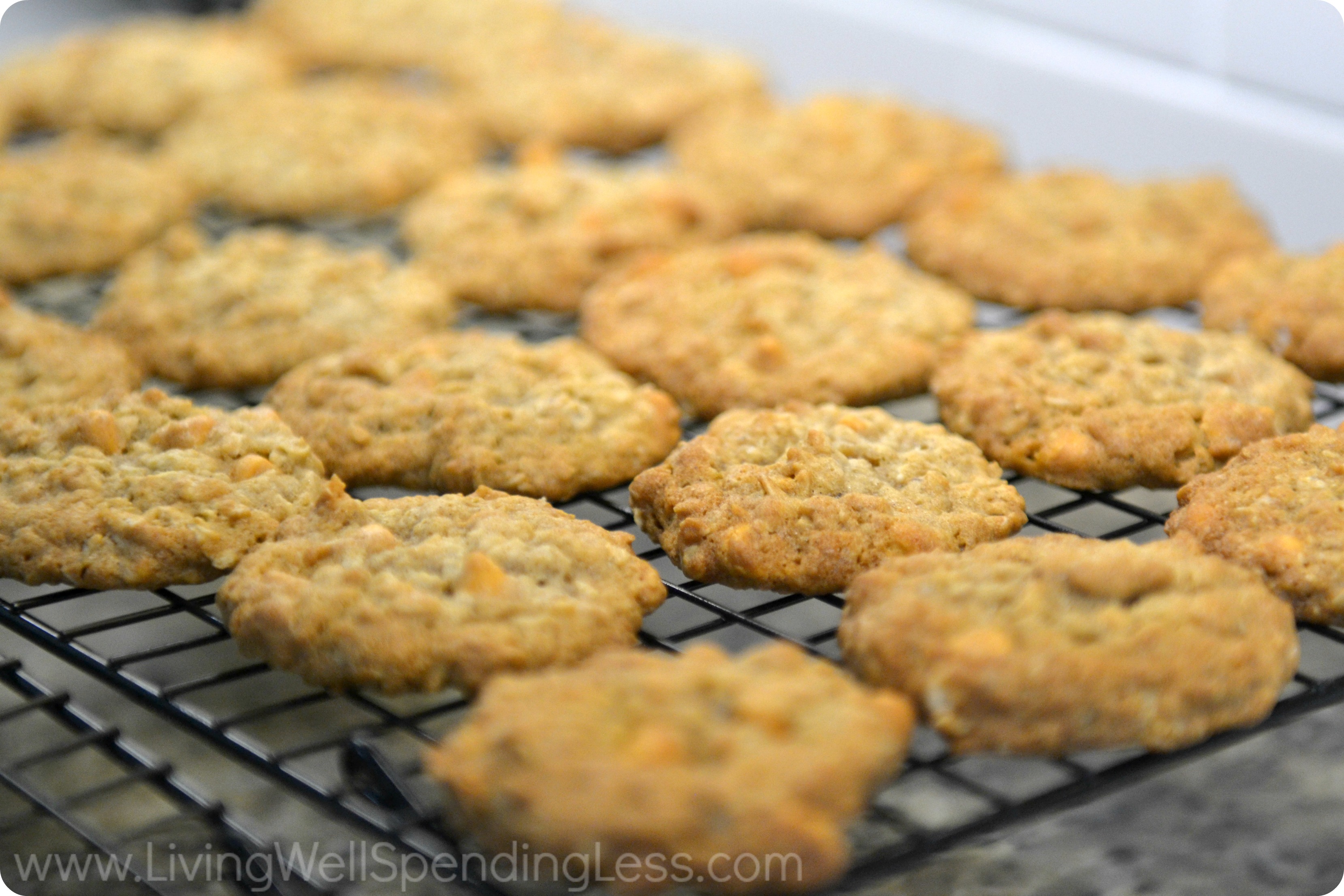 Once baked, allow the cookies to cool on a wire rack. 