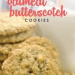 Looking for a delicious and chewy oatmeal cookie? These oatmeal butterscotch cookies are so yummy and taste as good out of the freezer as the oven!