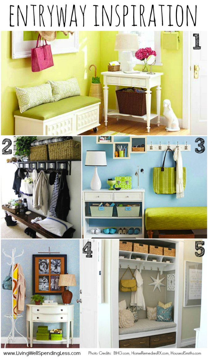 The entryway inspiration board is organized and decorated cute. 