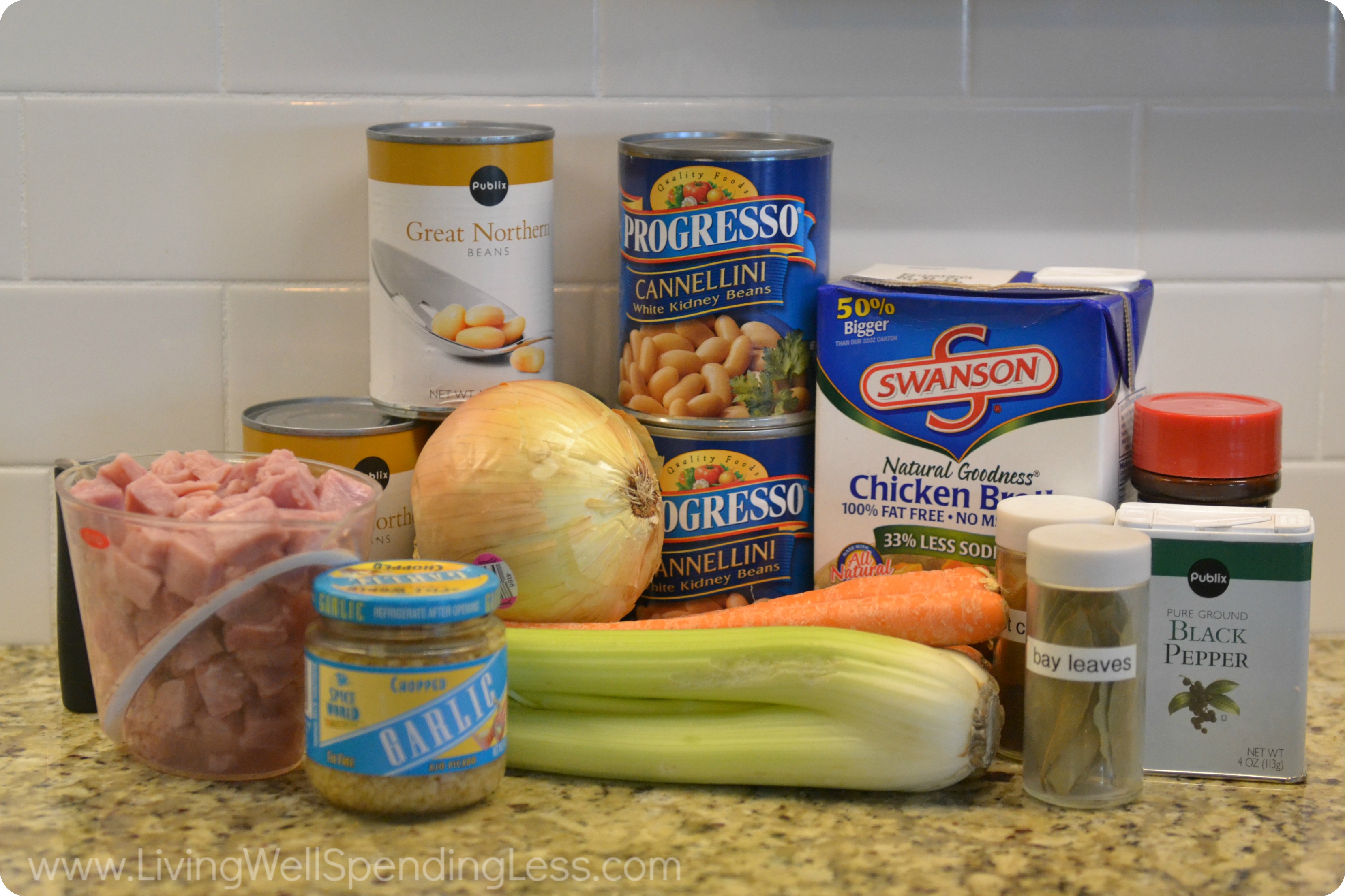 Easy Ham & Bean Soup Simple Freezer to Crock Pot Soup Recipe