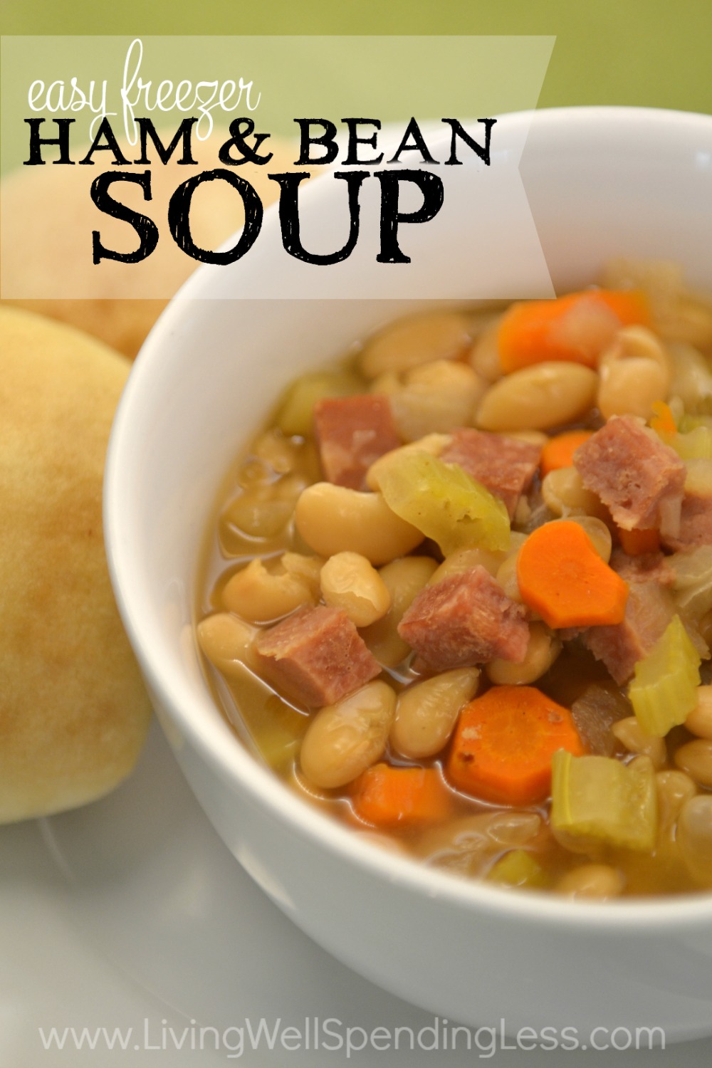 Easy Freezer Ham & Bean Soup | Freezer Meal | Hams and Beans | Soup Recipes