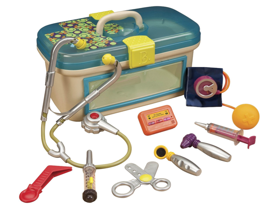 Got a mini doctor in the family? This B Dr. doctor's toys kit will have your kids running around taking care of everyone in the family. 