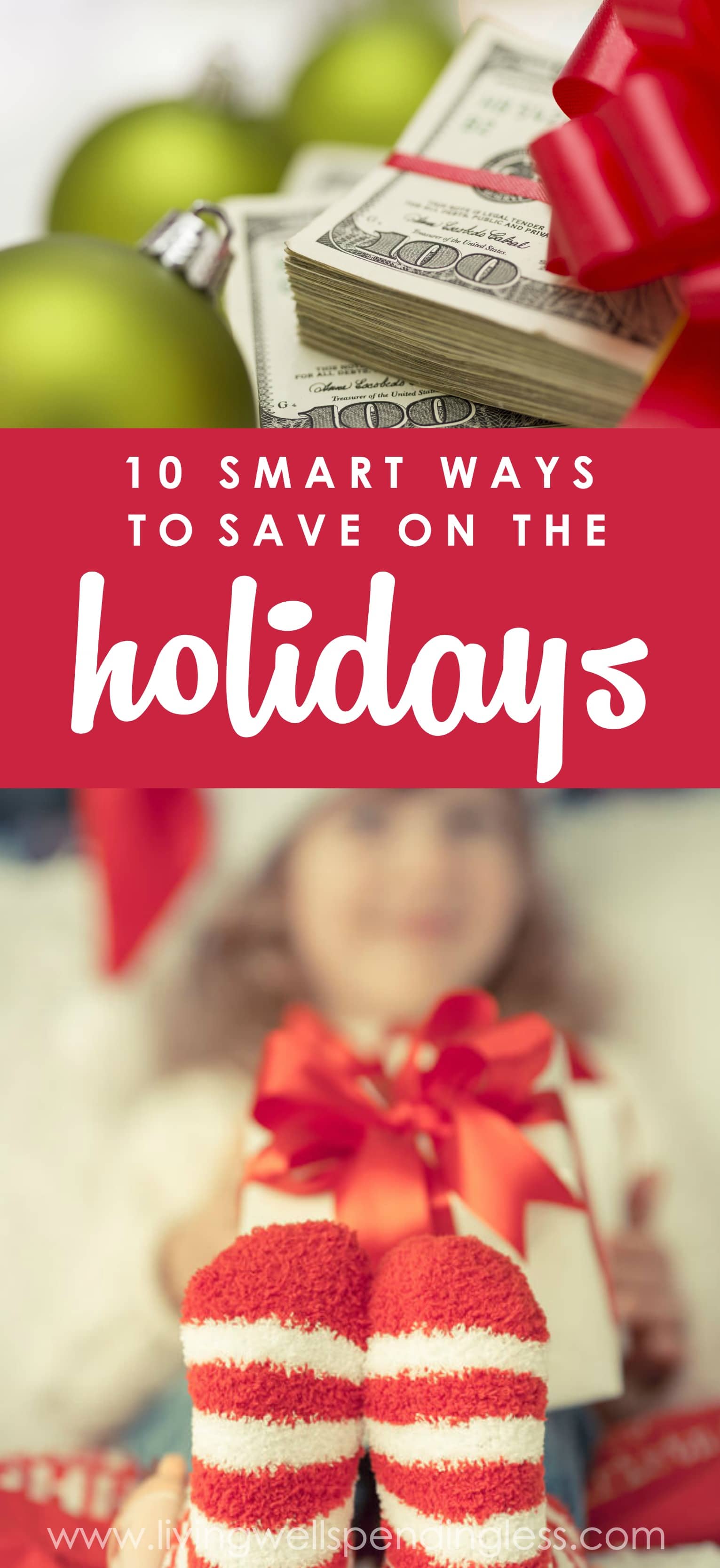 While it might feel overwhelming, or even a little bit impossible, there ARE easy, practical and--dare we say it--almost painless ways to save during the holidays. Don't miss these ten smart ways to cut your holiday spending and start your New Year with your finances intact!
Ways to Save on the Holidays | Save Money This Holiday Season | Holiday Saving Tips | Holiday Savings Advice | Holiday Shopping Tips