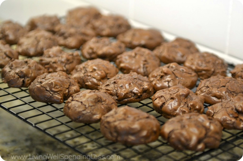 Cool the beautiful flourless chocolate insanity cookies on a wire rack. 