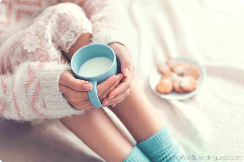 Taking time for yourself to relax and drink something warm is a smart way to combat seasonal sadness. 